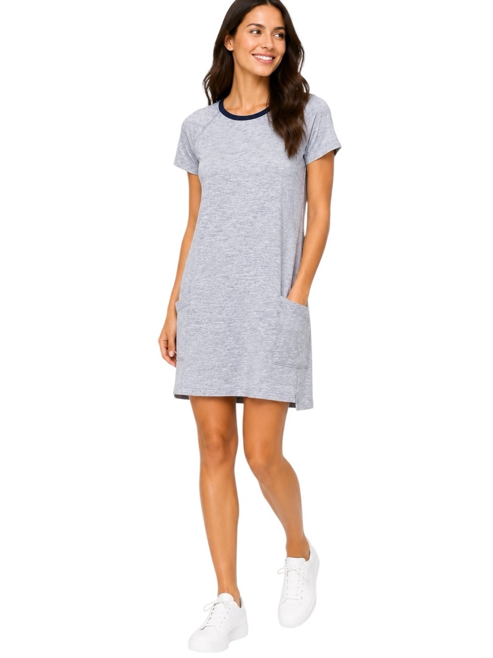 Lululemon Cut Above Dress Heathered Space Dyed Gris Deep Navy Size 6